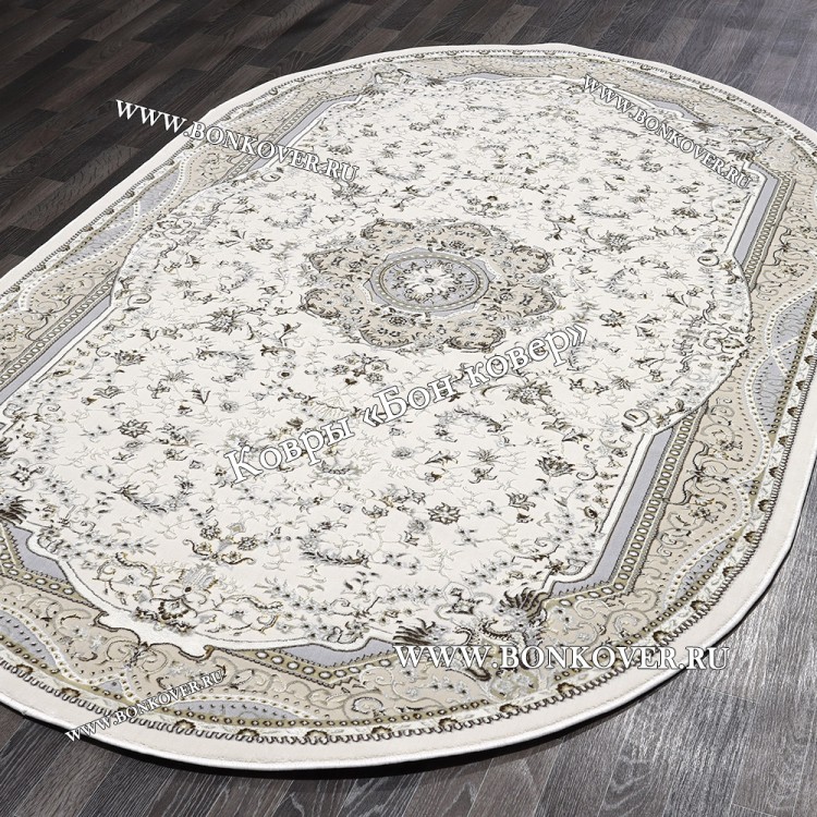 Ковер Для гостиной дизайн 188 Турция Бежевый Овал NN