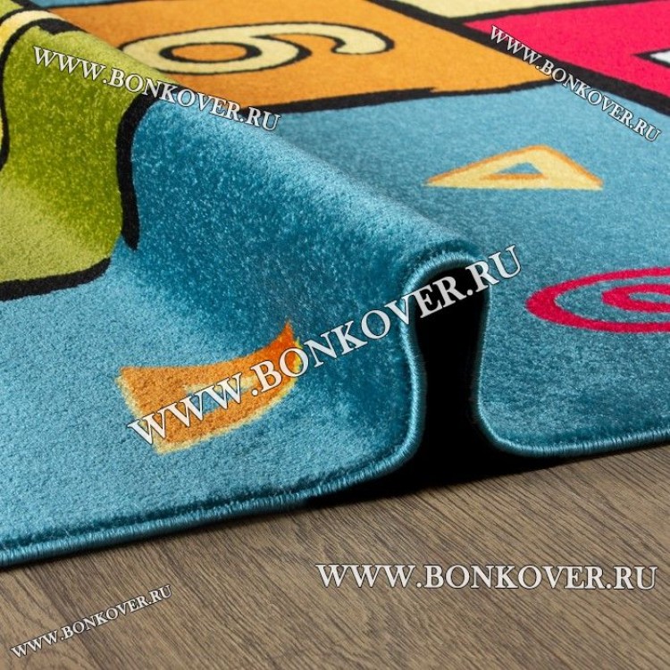 Детский Ковер Разноцветный Дизайн 17 Синий