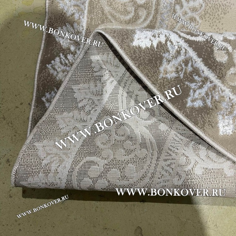 Современный Турецкий Ковер Дизайн 183 Бежево-Коричневый Овал