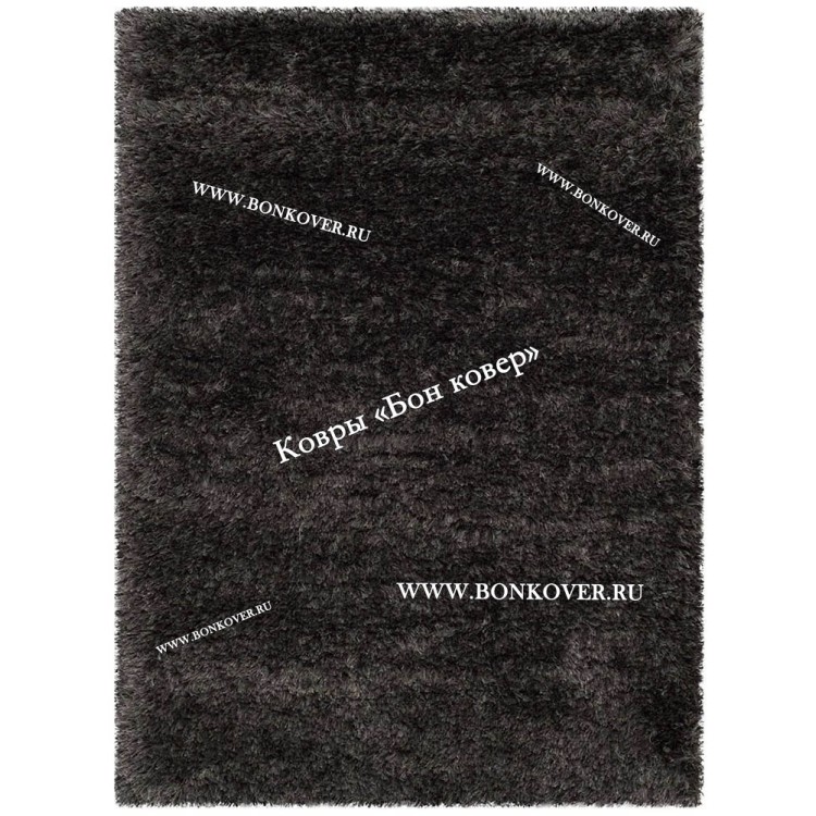 Длинноворсный ковер для гостиной 01 Графитовый Темно-коричневый