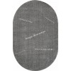 Однотонный ковер комфорт класса серый овал