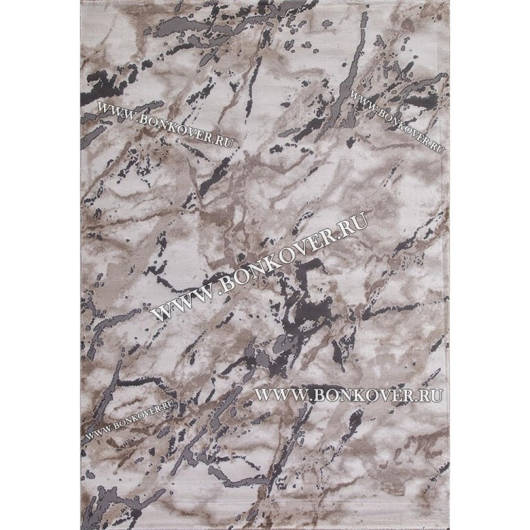 Турецкий Ковер Для Гостиной Дизайн 19 Серый с Коричневым Прямоугольный