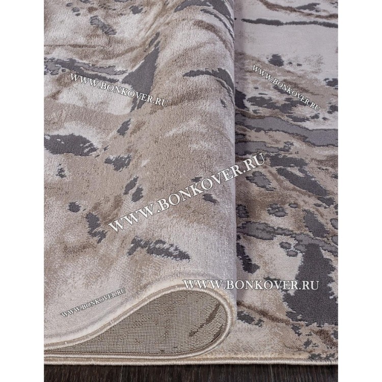 Турецкий Ковер Для Гостиной Дизайн 19 Серый с Коричневым Прямоугольный